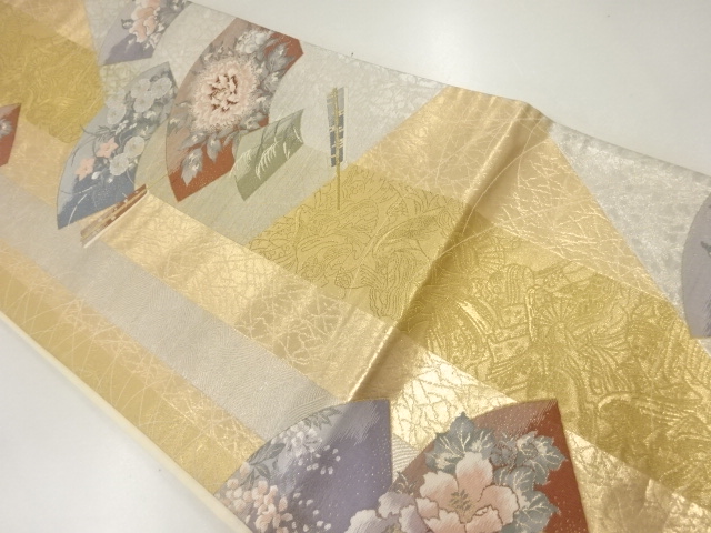 JAPANESE FUKURO OBI / WOVEN FLORAL PLANTS